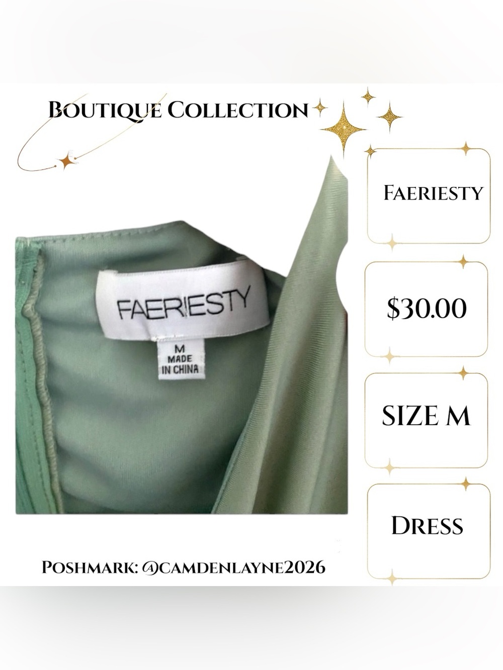 Green Maxi Dress with Flutter Sleeves and V-Neck - Picture 6 of 7